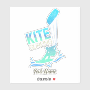 Sticker Kitesurf Vintage Kiteboarder Kite Surf