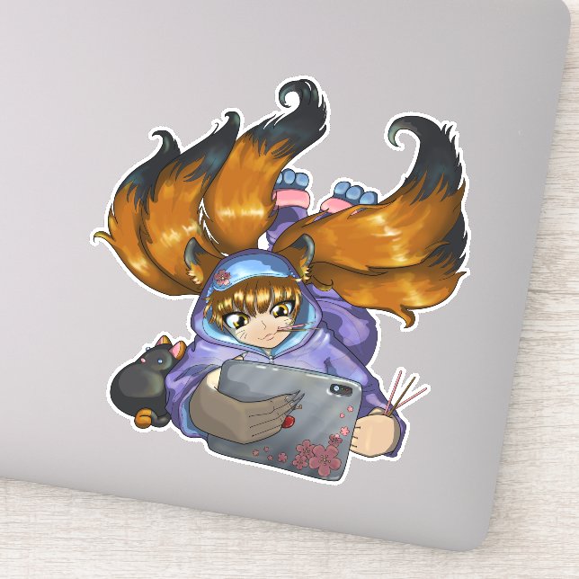 Sticker Kitsune (Détail)