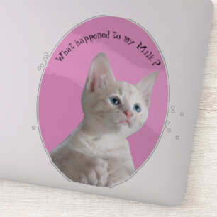 Sticker Kitty Ce qui est arrivé à mon lait