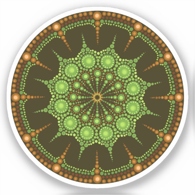 Sticker Kiwi Mandala (Recto)