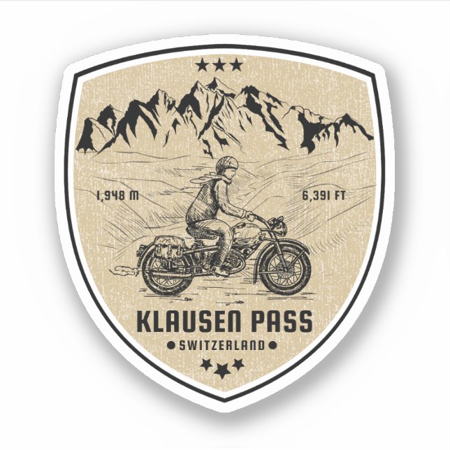 Sticker Klausen Pass VTT suisse (Devant)