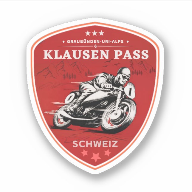 Sticker Klausen Pass VTT suisse (Devant)