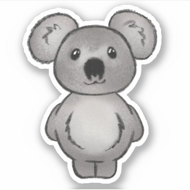 Sticker Koala doux (Devant)