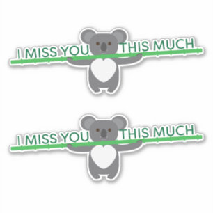 Sticker Koala ours vous manque tellement