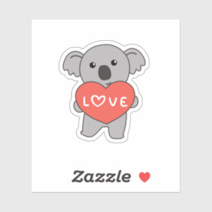 Sticker Koala Pour La Saint Valentin Des Animaux Sucrés Av