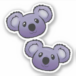Sticker koalas pourpres