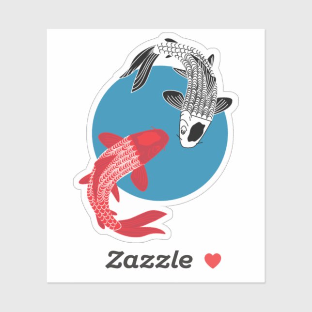 Sticker Koi Fish (Feuille)