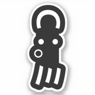 Sticker Komoji japonais de l'émoticône de la pieuvre