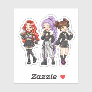 Sticker KPOP Singing Girls Custom-Cut Vinyl