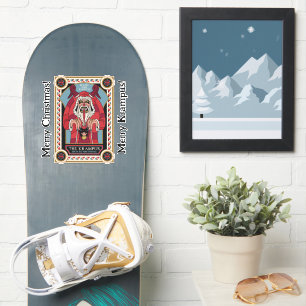 Sticker Krampus Vintage rétro & Ancien, Noël sombre