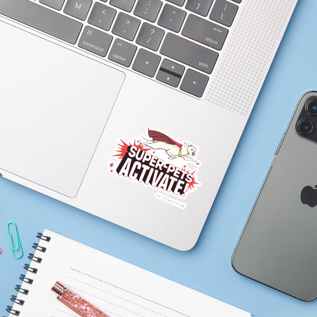 Sticker Krypto : Super-Animaux Activez ! (Ordinateur portable avec iPhone)