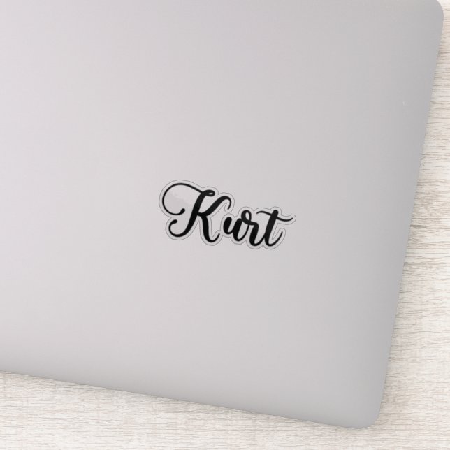 Sticker Kurt Name - Calligraphie manuscrite (Détail)