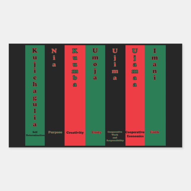Sticker Kwanzaa Sept Principes (Devant)