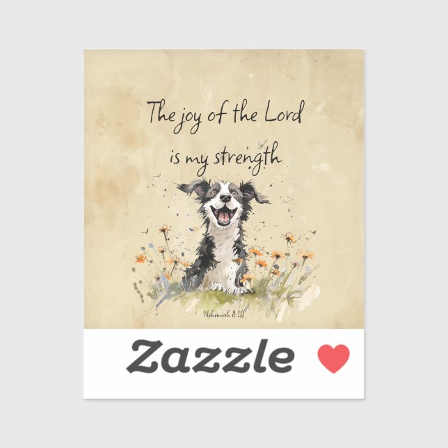Sticker La Bible Écriture Encouragement La Joie du Seigneu (Feuille)