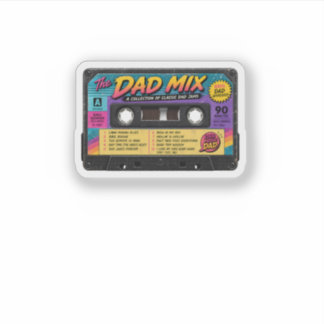 Sticker La cassette rétro 80s The Dad Mix