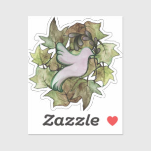 Sticker La colombe de la paix sur Terre et l'espoir de la 