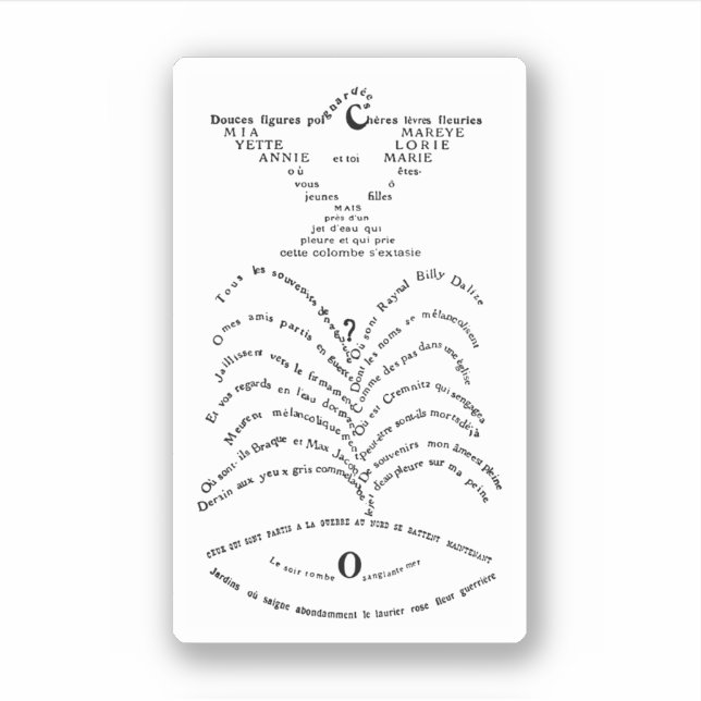 Sticker La Colombe poignardée et le Jet d’eau (Devant)