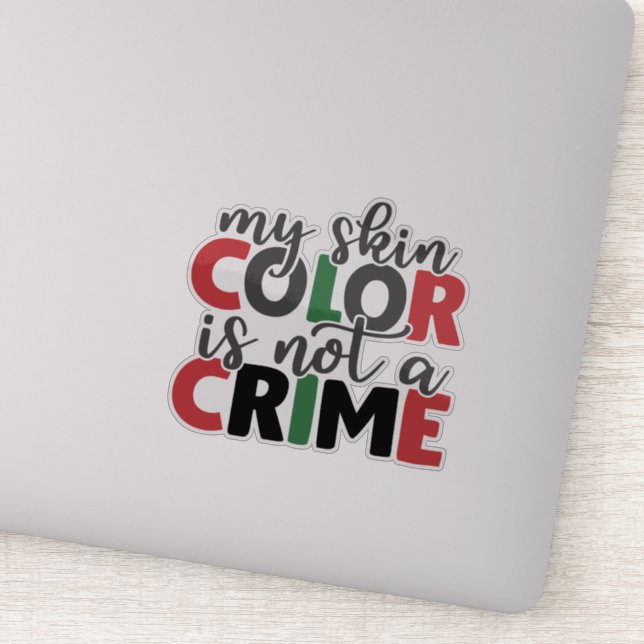 Sticker La couleur de la peau n'est pas un crime (Détail)