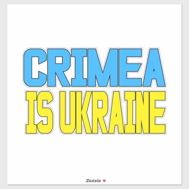 Sticker La Crimée est l'Ukraine (Feuille)