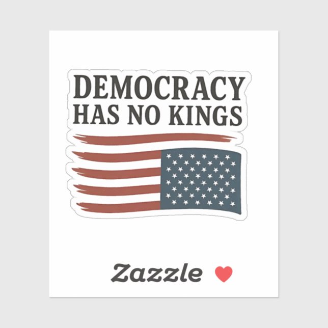 Sticker La démocratie n'a pas le roi anti-Trump USA (Feuille)