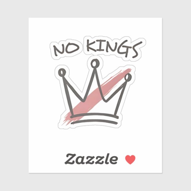 Sticker La démocratie n'a pas le statut de reine Librety U (Feuille)