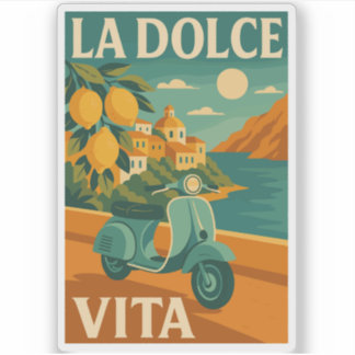 Sticker La Dolce Vita – Retro Italian Coast Travel