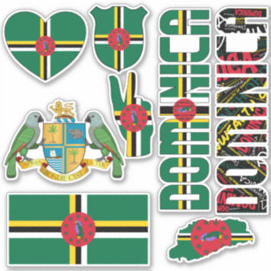 Sticker La Dominique Extraordinaire forme les symboles nat