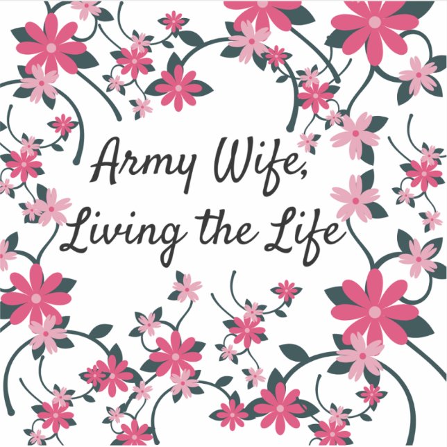 Sticker La femme de l'armée, Vivre la vie (Devant)