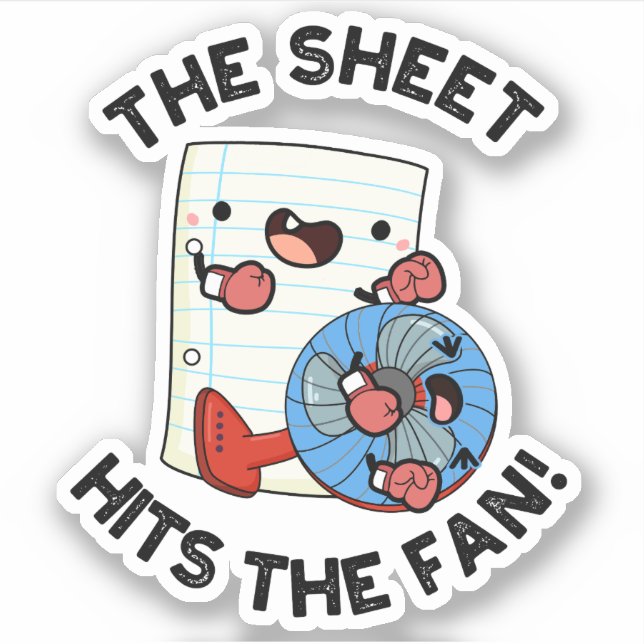 Sticker La Feuille Atteint Le Fan Drôle Pun Phrase (Devant)