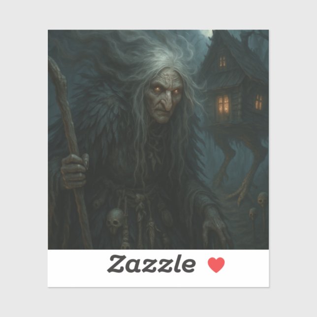 Sticker La forêt enchantée de Baba Yaga (Feuille)