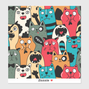 Sticker La foule des chats