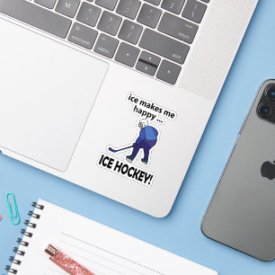 Sticker La Glace De Hockey Sur Glace Me Rend Joyeux Hockey