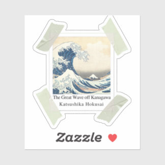 Sticker La Grande vague au large de Kanagawa en portrait