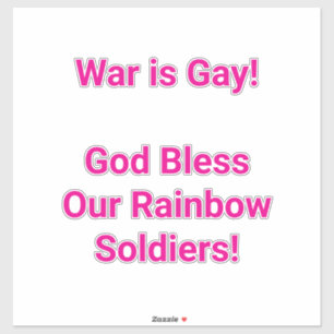 Sticker La guerre est Gay Droits de l'Homme Arc-en-ciel Ha