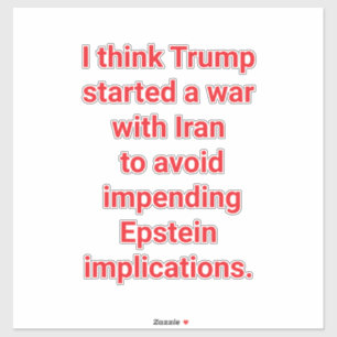 Sticker La guerre Iran-Epstein de Trump Hankamer Artjunkha