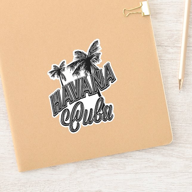 Sticker La Havane Cuba l'art vintage. (Carnet)