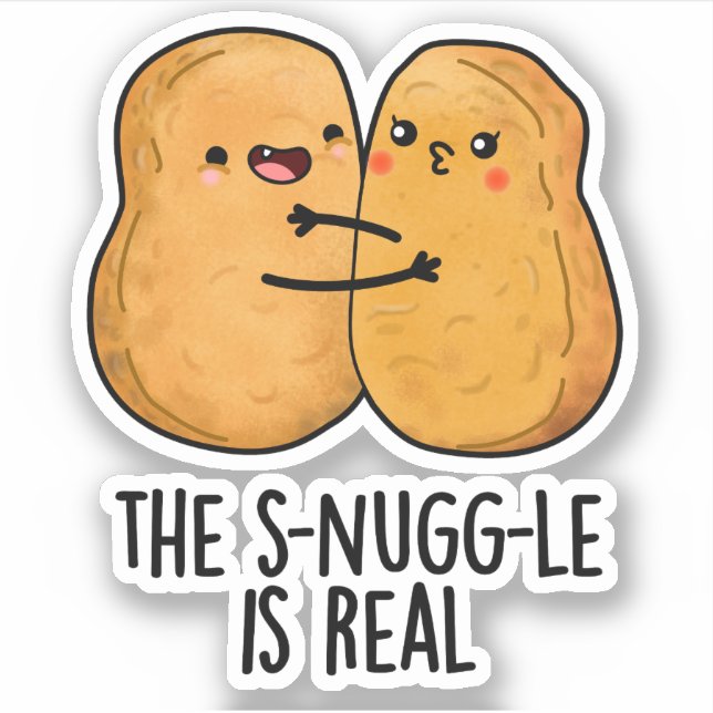 Sticker La Lutte Est Vraiment Drôle Nugget Pun (Devant)