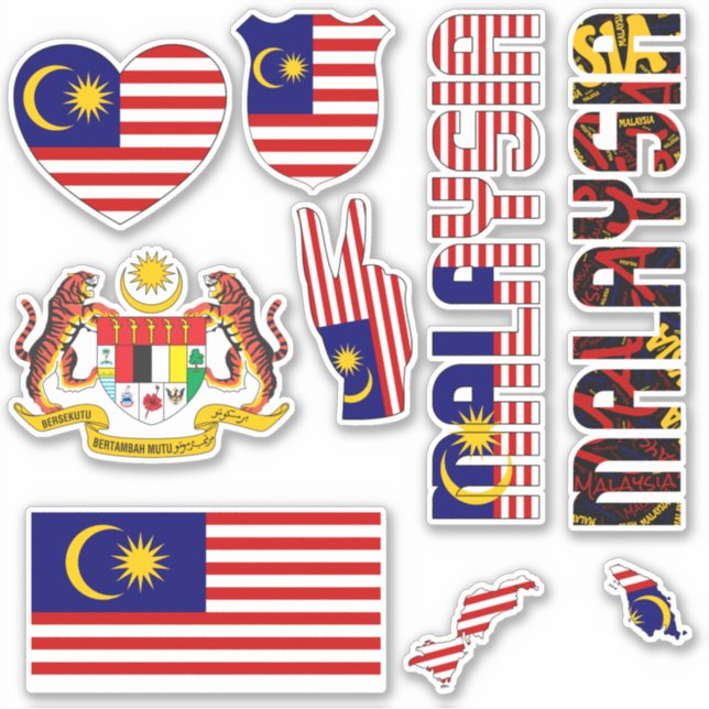 Sticker La Malaisie Extraordinaire forme les symboles nati (Devant)