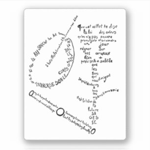 Sticker La Mandoline, l’oeillet et le bambou, Apollinaire