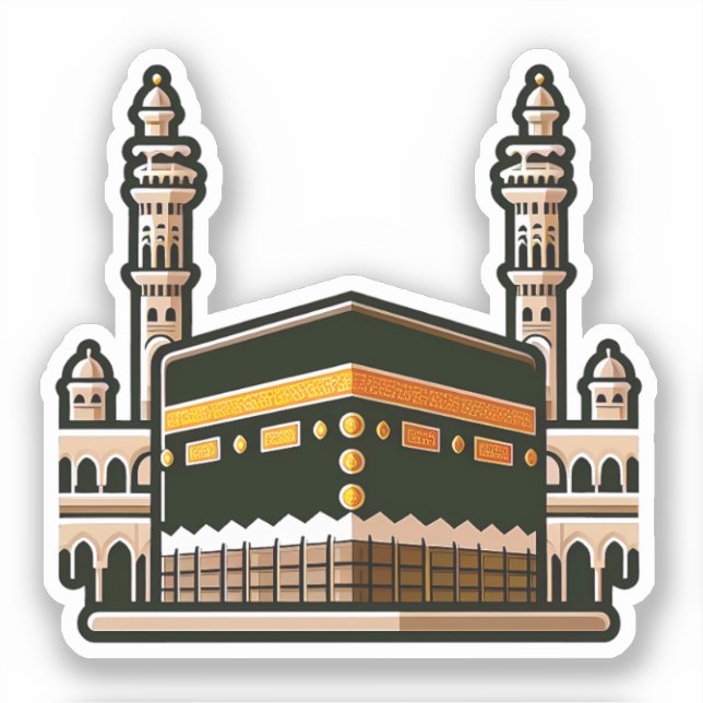Sticker La Mecque Kaaba Art musulman (Recto)
