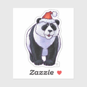 Sticker La mignonne ours de Panda dans un chapeau de Père