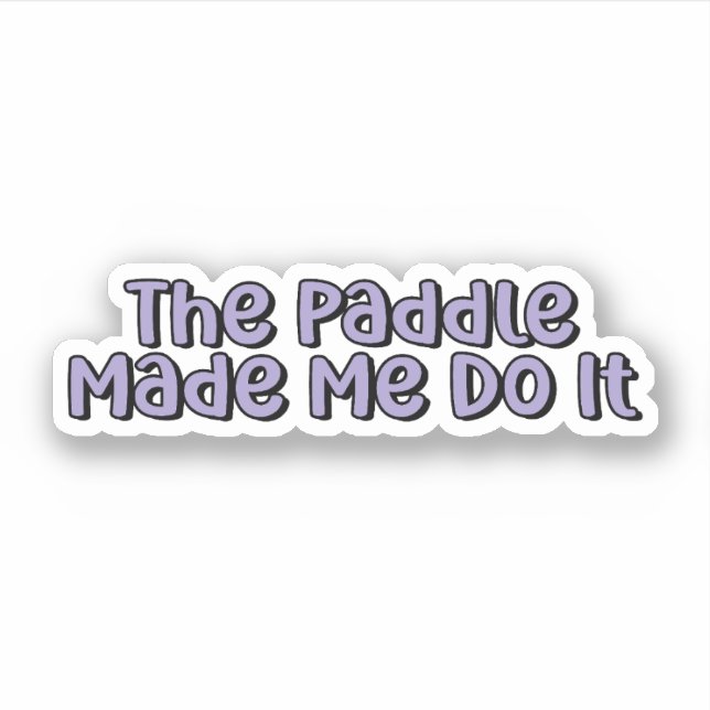 Sticker La Pagaie M'A Fait Le Faire Pickleball Violet (Devant)