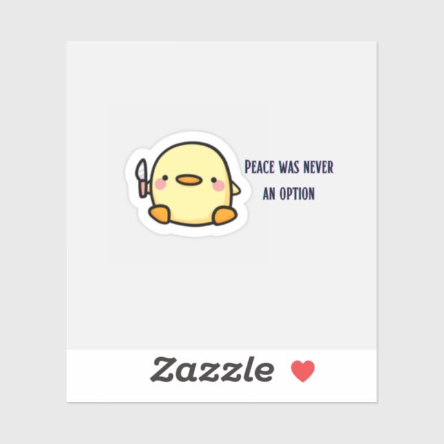 Sticker La paix n'a jamais été une option | Cute poussette (Feuille)