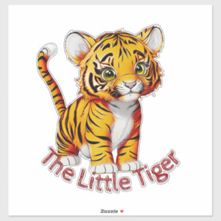 Sticker La petite pépinière personnalisable de tigre