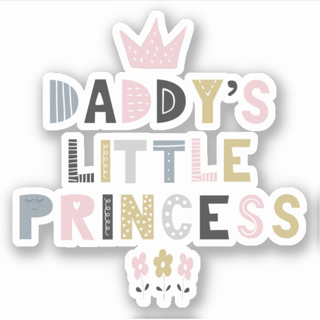 Sticker La petite princesse de papa (Devant)