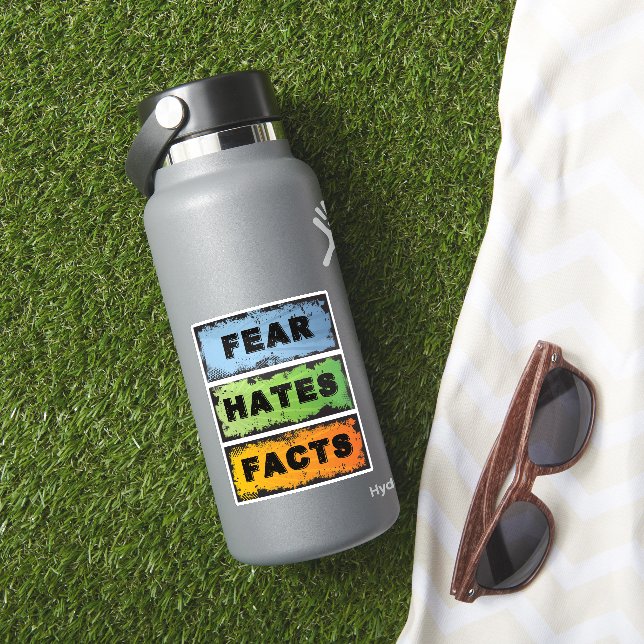 Sticker La peur déteste les faits | Slogan de récupération (HydroFlask Insitu)