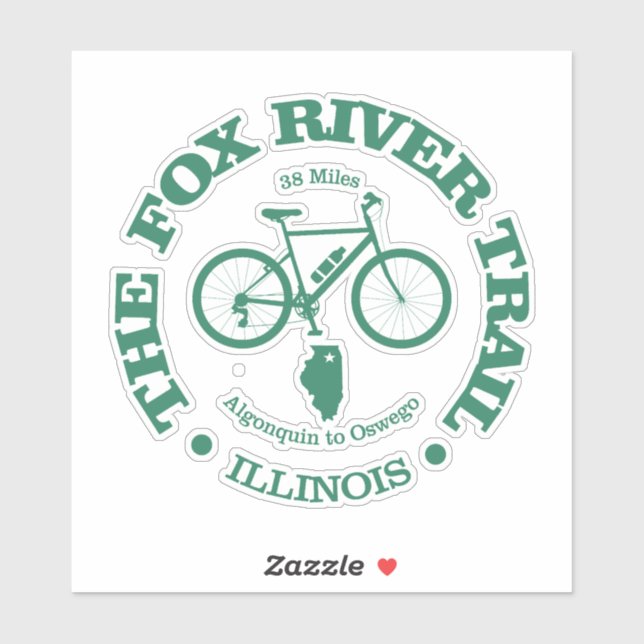 Sticker La piste de Fox River (cyclisme) (Feuille)