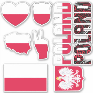 Sticker La Pologne Extraordinaire forme les symboles natio