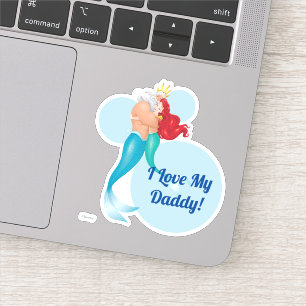 Sticker La princesse Ariel et le roi Triton Hug