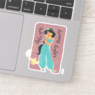 Sticker La princesse Jasmine - Faites vos rêves plus haut